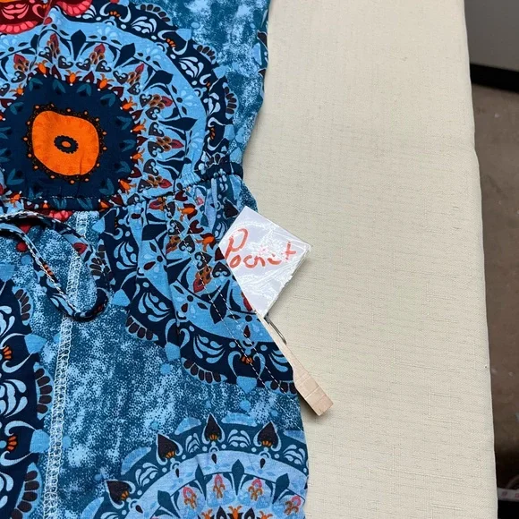 NWT Your Style S boho multicolor romper with pockets - Picture 5 of 10